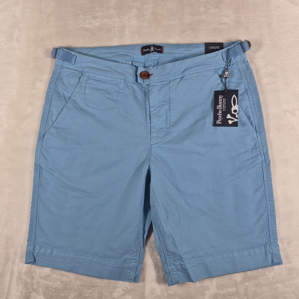 Psycho Bunny Triumph Shorts Men's‎ 33 Blue Adjustable Waist Classic Comfort NWT